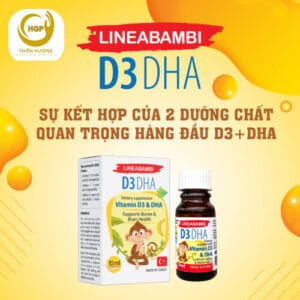LINEABAMBI D3 DHA – Hỗ trợ xương chắc khoẻ, thị lực, trí não