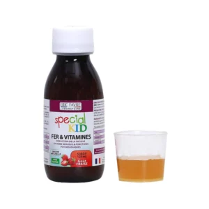 Special Kid Fer et Vitamines– Bổ sung sắt và các vitamin : C, B2, B9, B12.– Hỗ trợ giảm thiếu máu do thiếu sắt.